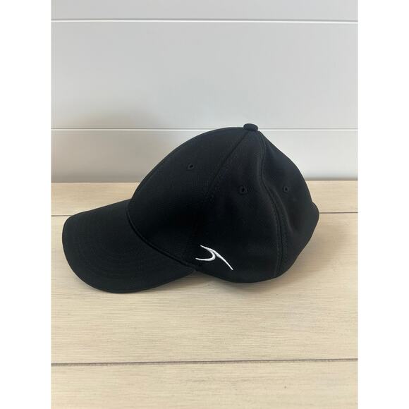 All Black Referee Baseball Cap Snapback Hat REFEREE Stretch Mesh Adjustable Back - Picture 2 of 7